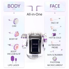  10 in 1 Cavitation Machine 2.5 Vacuum System Beauty Salon Use for Fat Reduction and Skin Care 