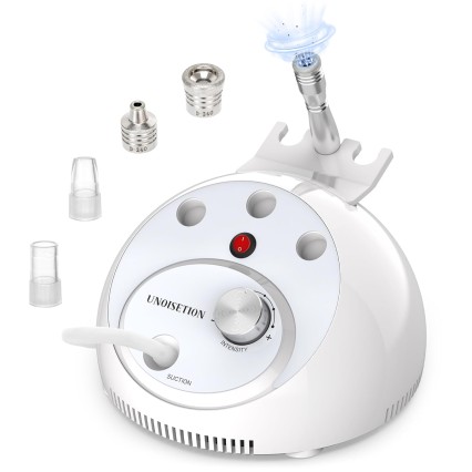 At-home Microdermabrasion Machine, UNOISETION 2 in 1 Dermabrasion Facial Machine for Exfoliation & Blackhead Removal, Diamond Micro Dermabrasion for Skin Care, Beauty Gifts for Women, White