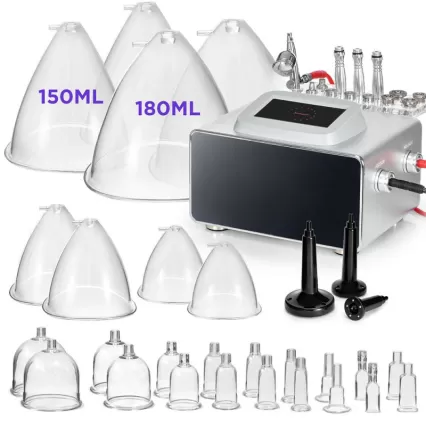 3 In 1 Vacuum Therapy Machine with Microdermabrasion Spray Gun For Body Shaping