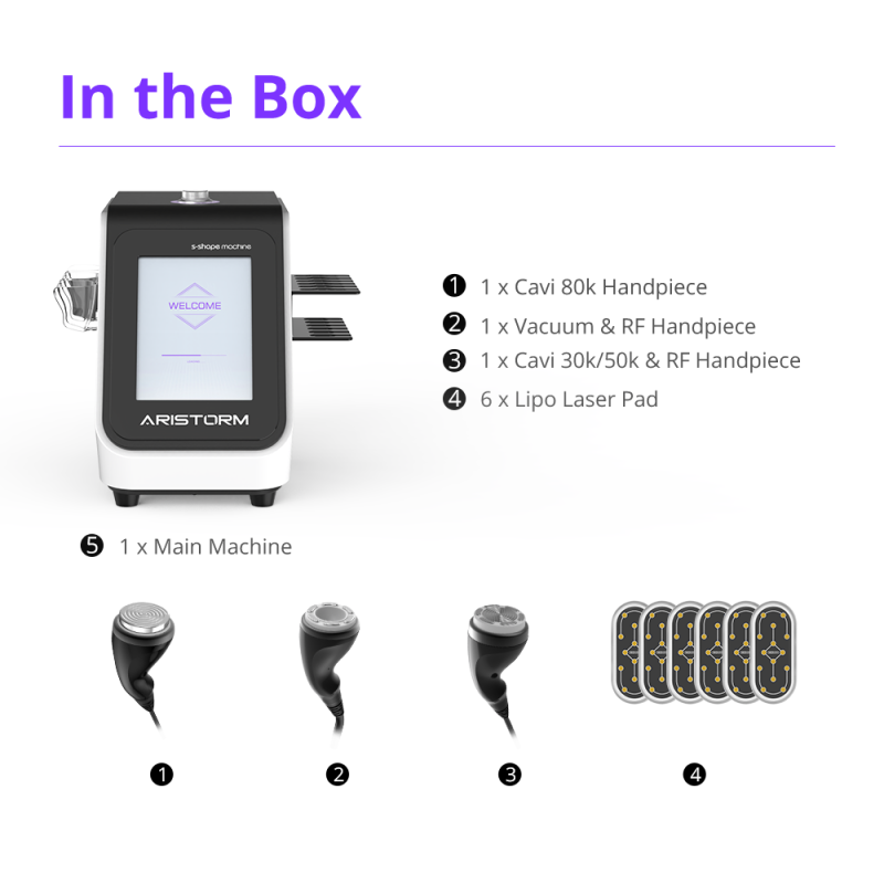 Aristorm S Shape 4in1 Cavitation Body Contouring Machine