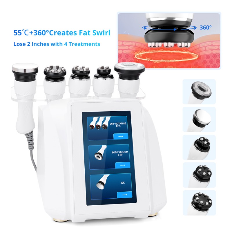 New 360° Automatic Rotary RF Ultrasonic Cavitation Vacuum Body Slimming Machine
