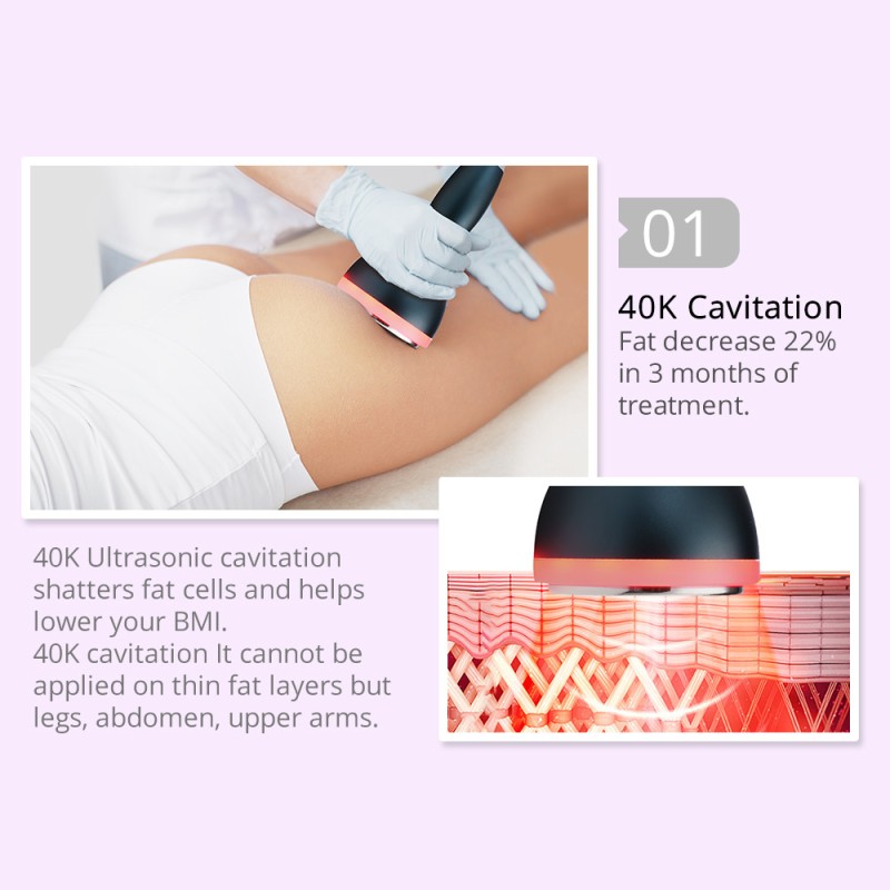 Cavitation Vacuum Radio Frequency 5MW Lipolaser Slimming Machine