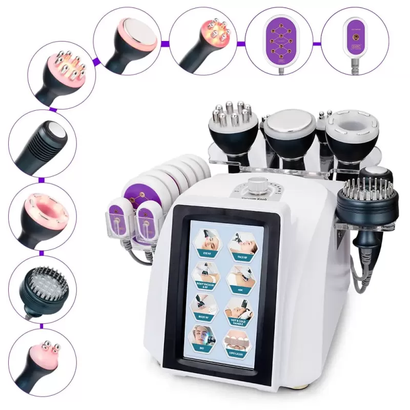 40K Ultrasonic Unoisetion Cavitation RF Vacuum Photon Microcurrent Lipo Laser Slimming Machine Hot Cold Hammer