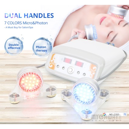 Portable Two Handles Photon LED Skin Rejuvenation Photon Micro Current Device