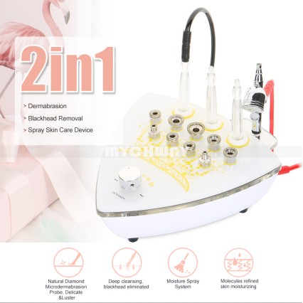 New Updated 2 In 1 Diamond Microdermabrasion Vacuum Spray Machine Salon Home Use