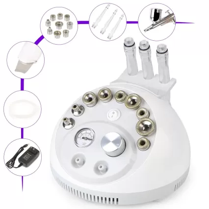 3 In 1 Dermabrasion Microdermabrasion Skin Scrubber Vacuum Hydro Sprayer Machine