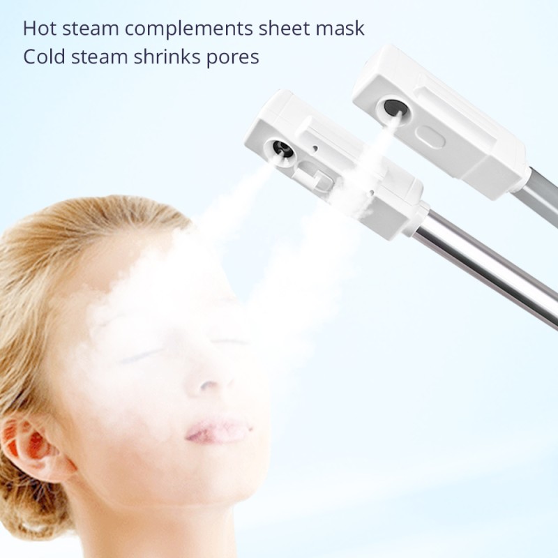 Pro Hot&Cold Ozone Vaporizer Facial Steamer Skin Rejuvenation Beauty Machine