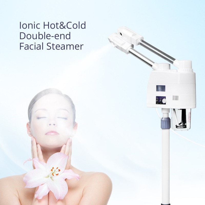 Pro Hot&Cold Ozone Vaporizer Facial Steamer Skin Rejuvenation Beauty Machine