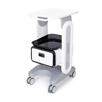 2024 New Style Cart For Beauty Salon Usage Stand Single Drawer & Tray Trolley