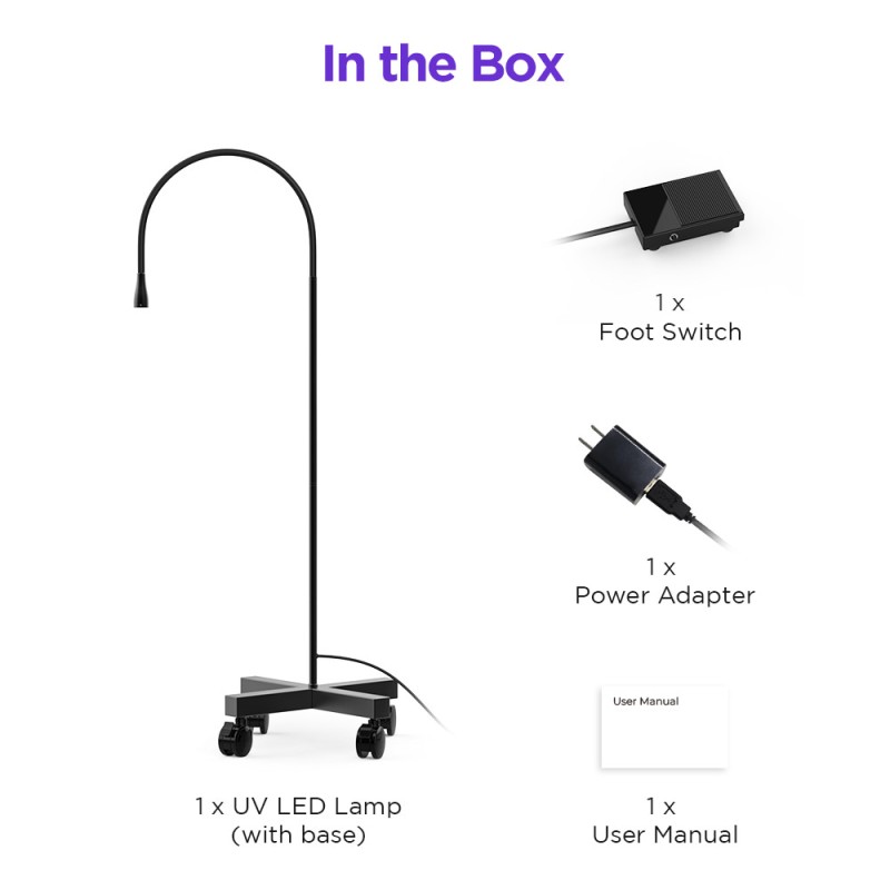 UV LED Lamp For Eyelashes Extension size