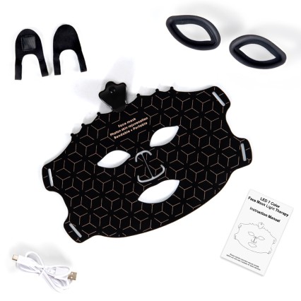7 Color LED Face Mask For Skin Rejuvenation With 80 Lamp Beads Eye Protection