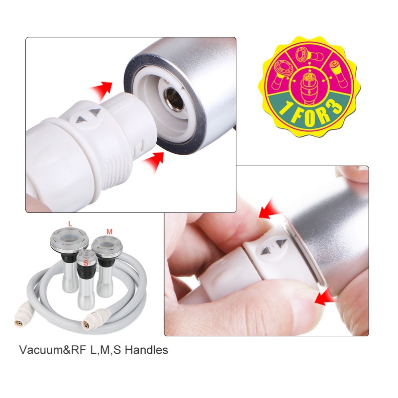 Pink 3in1 Vacuum Radio Frequency Photon Massage Machine 