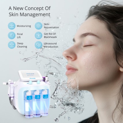 7-in-1 Facial Cleaner Hydro Spa Dermabrasion Ultrasound Skin Care Beauty Machine