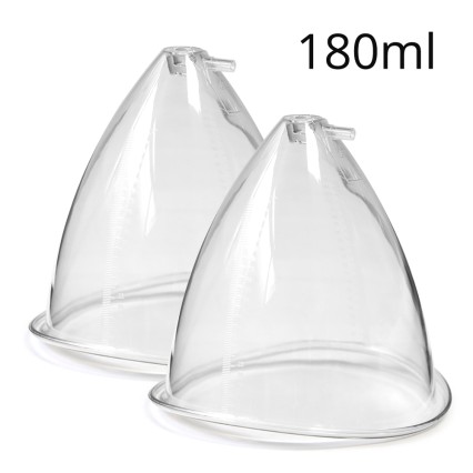 180ML Clear Cups Breast Enhancement Butt Lifting Vacuum Cupping 2PCS Cups
