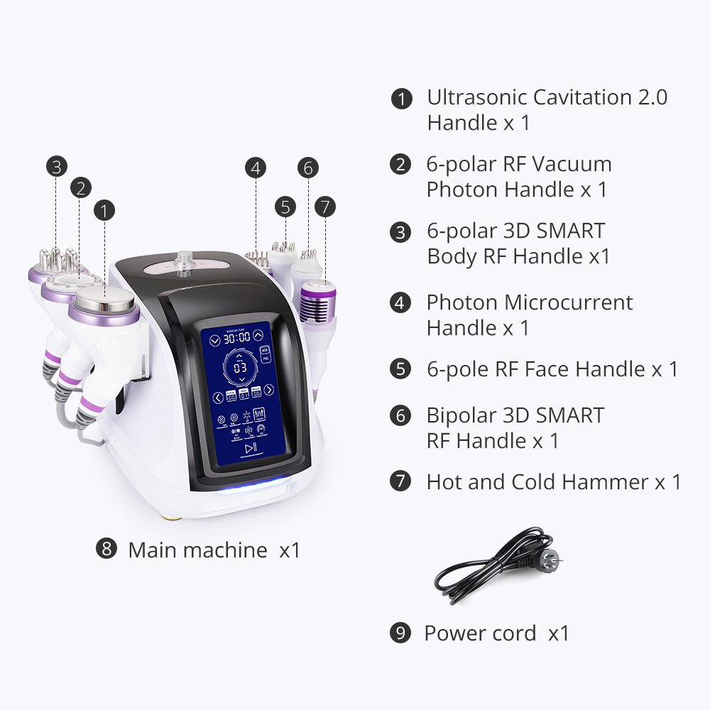 8 in 1 40K Cavitation RF Facial Spa Machine