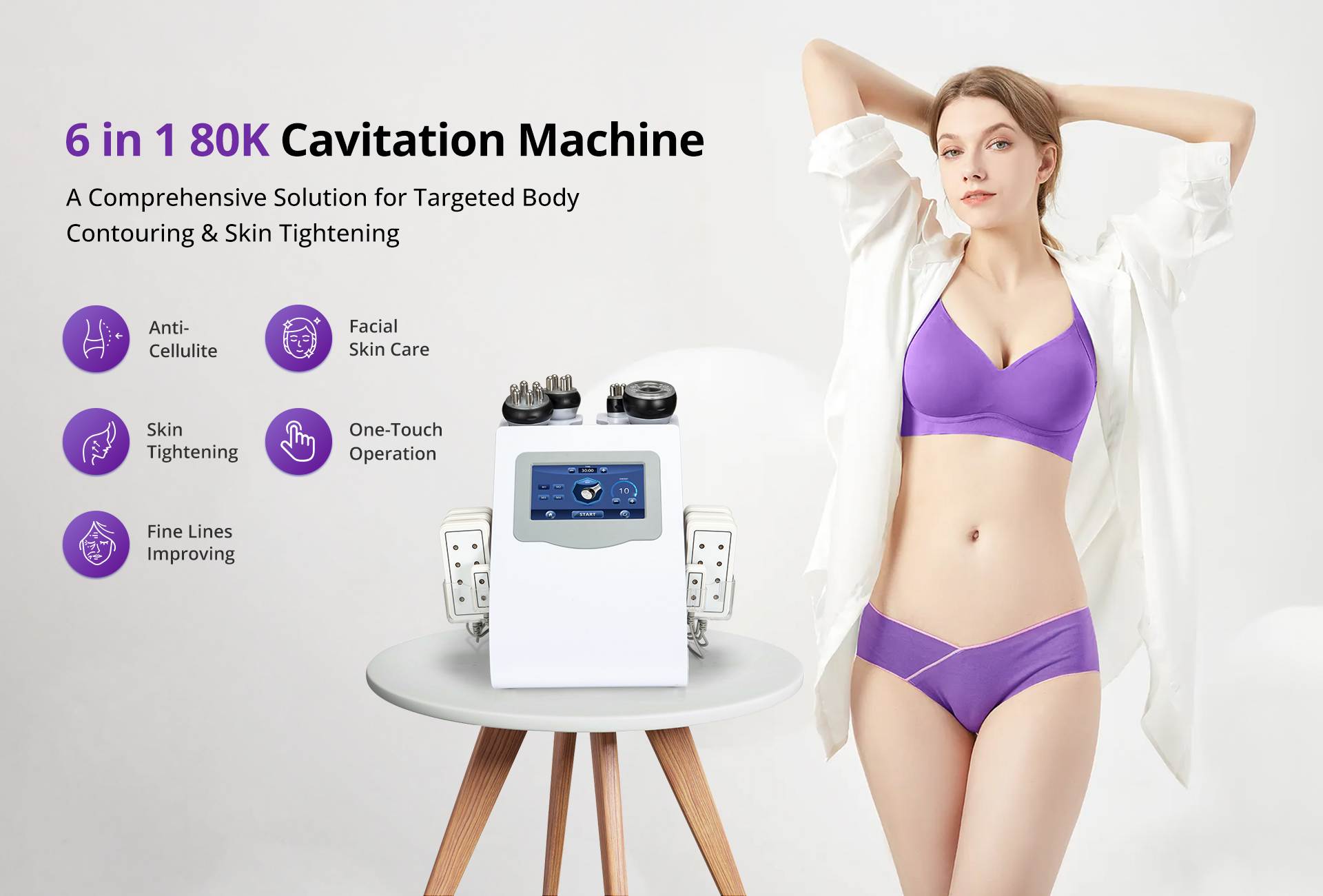 6in1 80Kキャビテーション バキュームRF EMS 痩身・フェイシャル・ 6in1 80Kキャビテーション バキュームRF EMS 痩身・フェイシャル