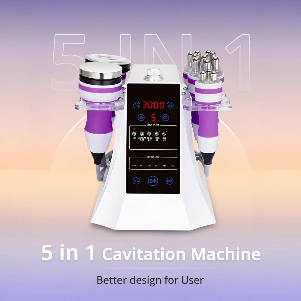 5 in 1 40k ultrasonic beauty unosetion cavitation machine